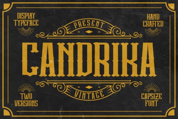 Candrika: A Bold Vintage Typeface for Impactful Design
