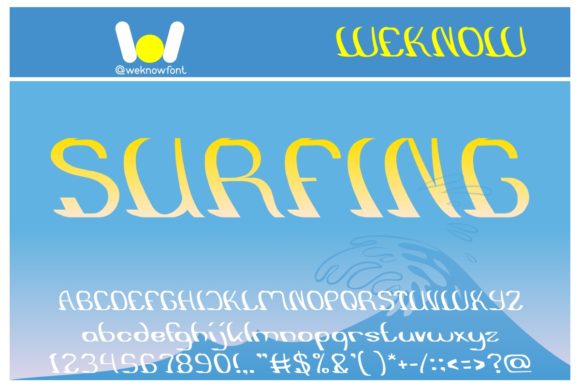 Explore the Playful Energy of the Surfing Typeface