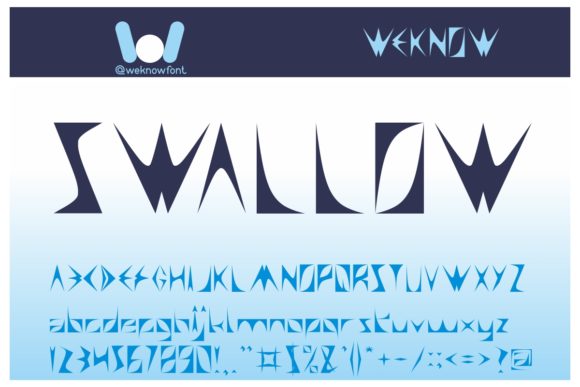 Swallow: A Cool and Spooky Display Font for Unique Designs